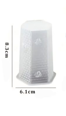 Šestiúhelníková forma na svíčky z včelího vosku